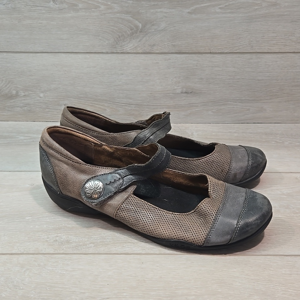 Taos Womens Leather Clog Mule Shoes Mary Jane sz 11W
